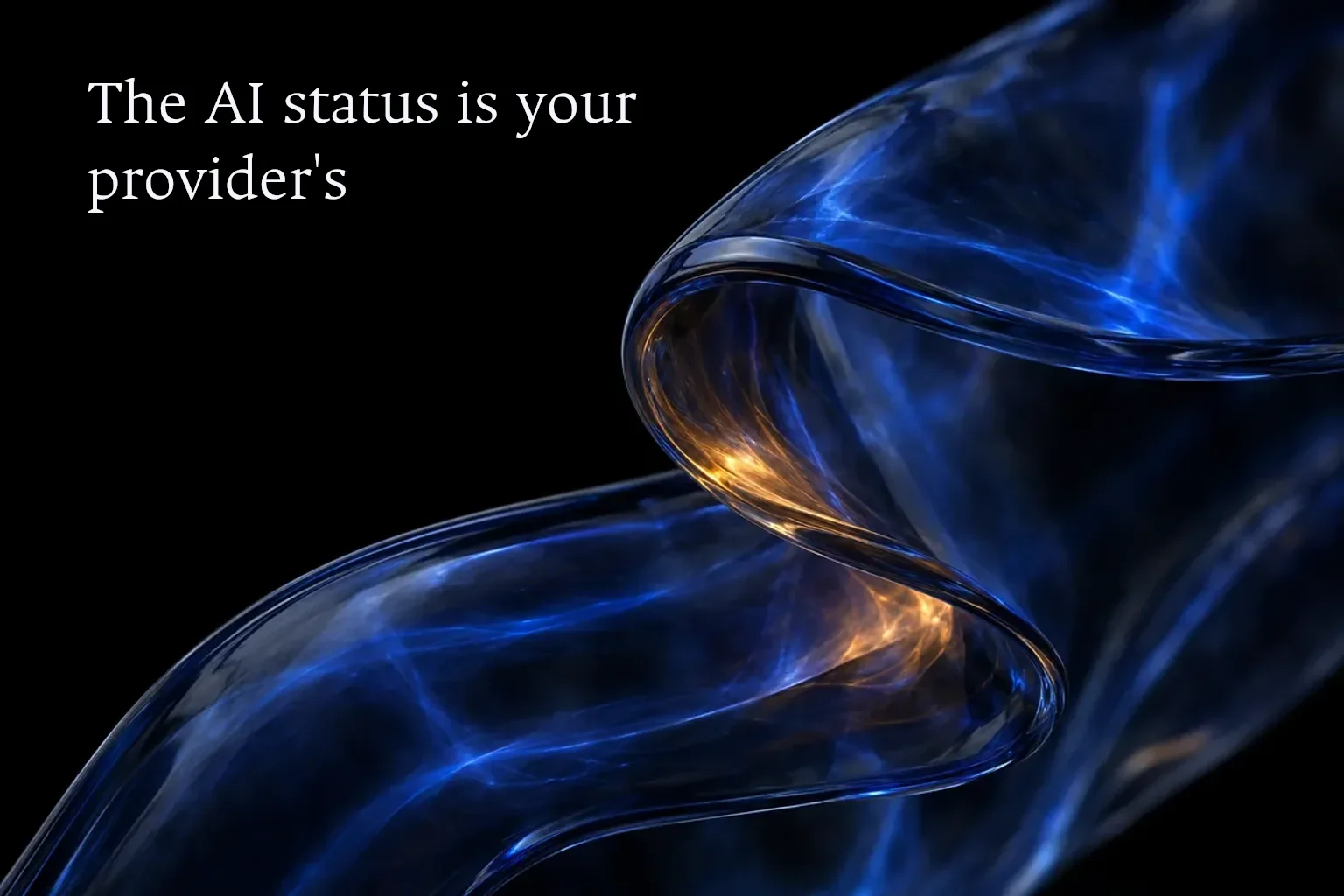 The AI status follows the provider you choose