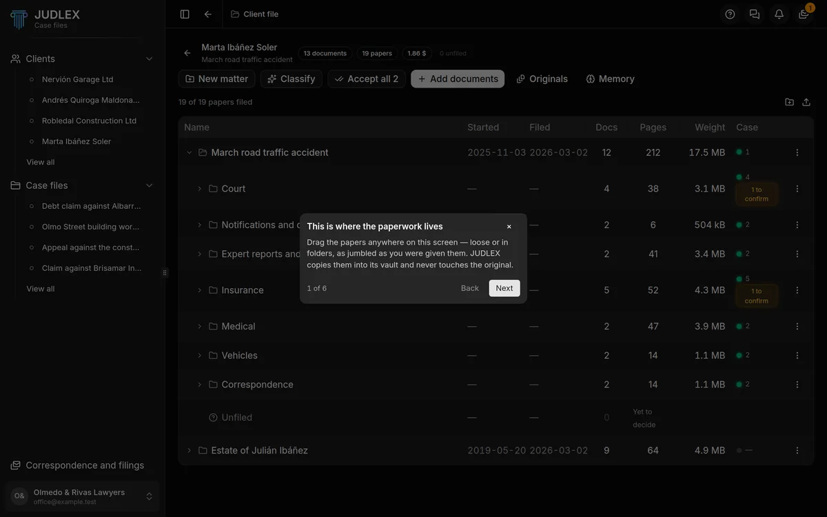 The first step of the client file guide