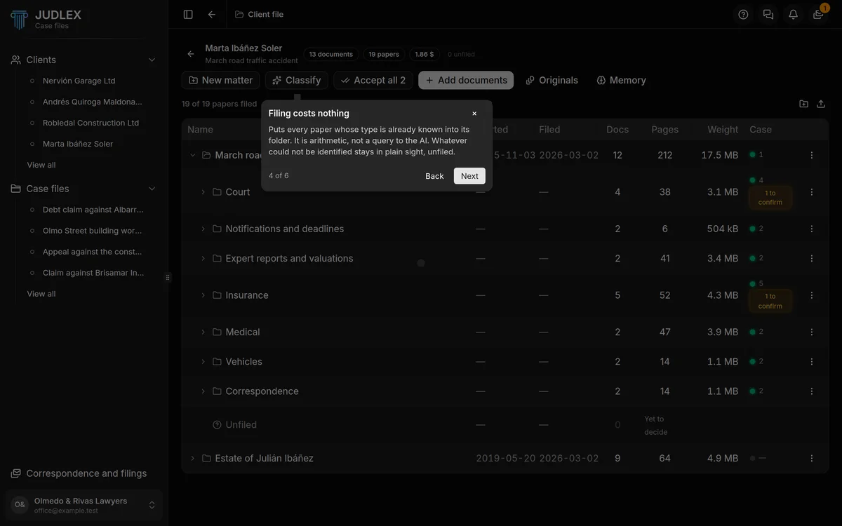 The guide points to the Classify button