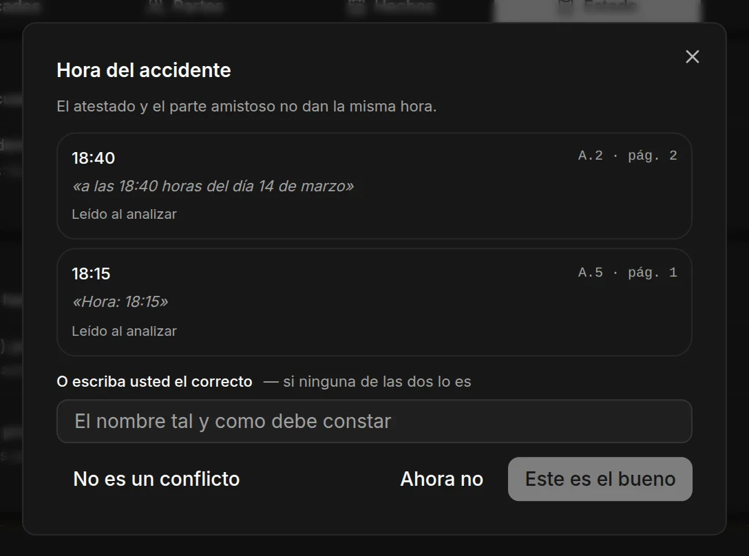 Decidir entre dos versiones del mismo dato