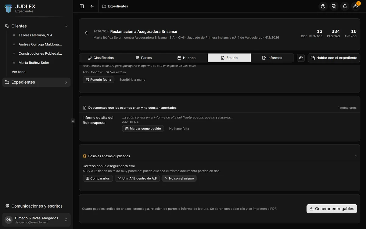 Un plazo sin fecha, los documentos citados que faltan y los posibles duplicados